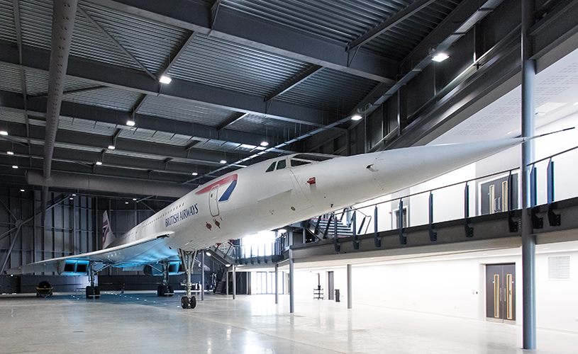 The last Concorde to fly on display at Aerospace Bristol